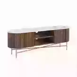 150cm Large TV Unit with Ribbed Detailing
